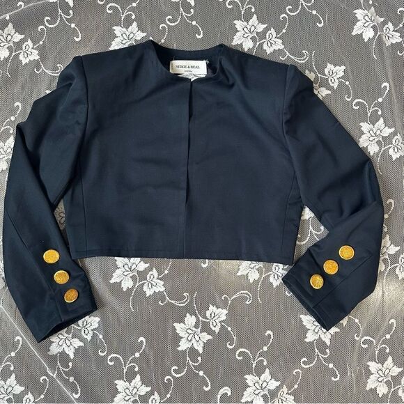 Vintage Givenchy Cropped Open Front Blazer - Picture 12 of 13